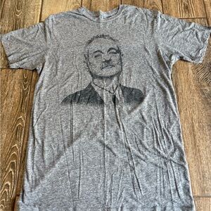Gray Graphic Men's T-Shirt Chive Bill Murray Tee Adult Medium